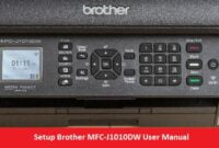 Setup Brother MFC-J1010DW User Manual